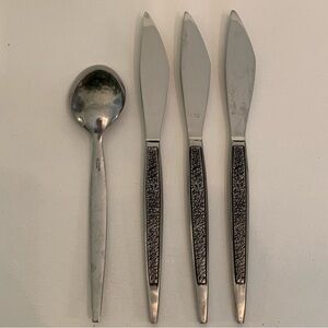 Vintage Arthur Salm AS Japan Stainless Dinner Knives Knife & Spoon Set MCM ASF3